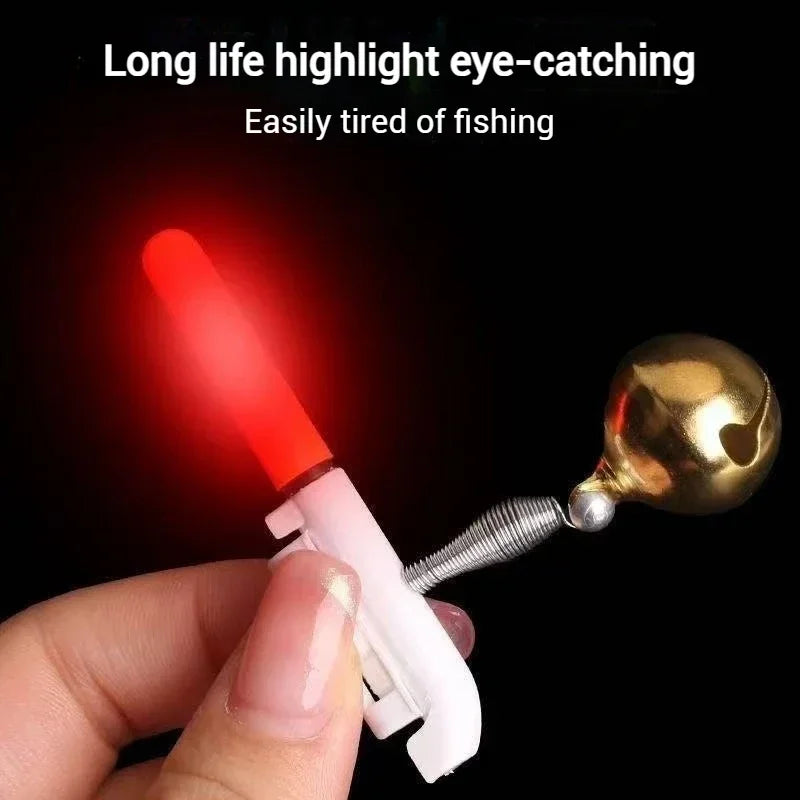5Pcs LED Fishing Bite Alarm Light Stick Rod Bell CR425