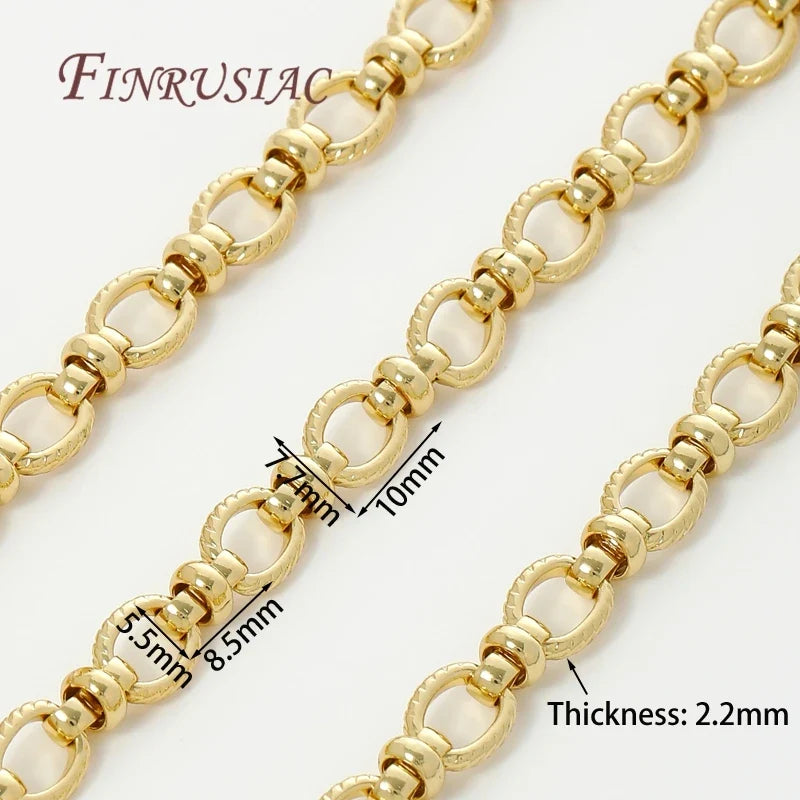 18K Gold Plated Oval Cuban Chain – Bulk DIY Jewelry Supply