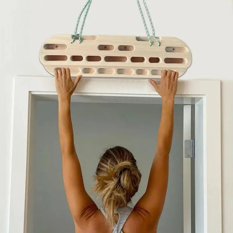 Wooden Rock Climbing Hangboard – Finger Grip Strength Trainer