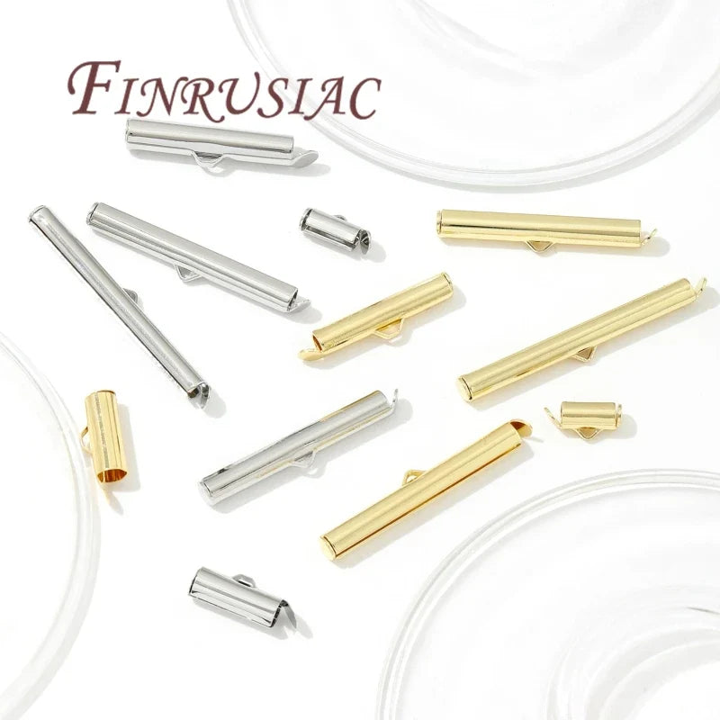 18K Gold Plated Crimp End Caps & Slider Clasps | DIY Jewelry