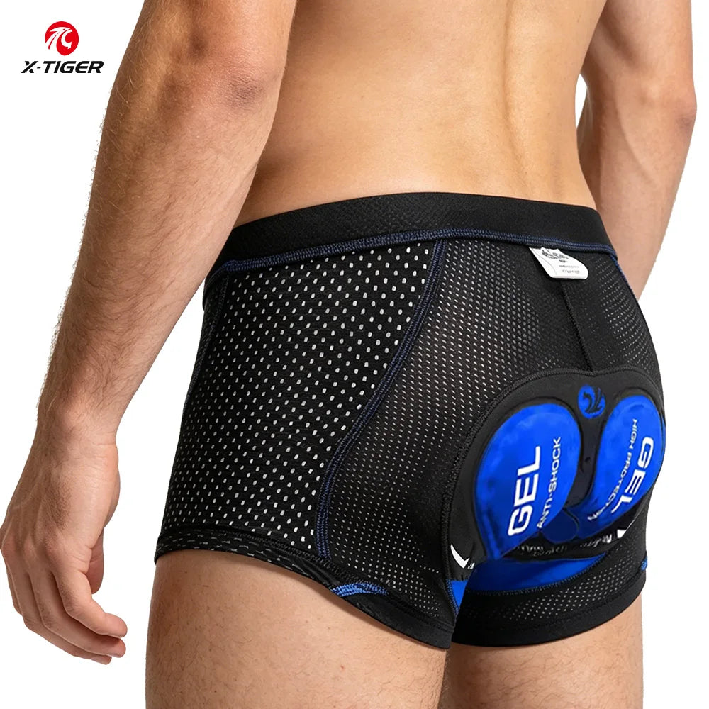 X-TIGER Men's 5D Gel Cycling Underwear Shorts | MTB Road Bike