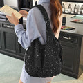 Korean Star Pattern Tote Bag – Large Shoulder Bag | Nixie