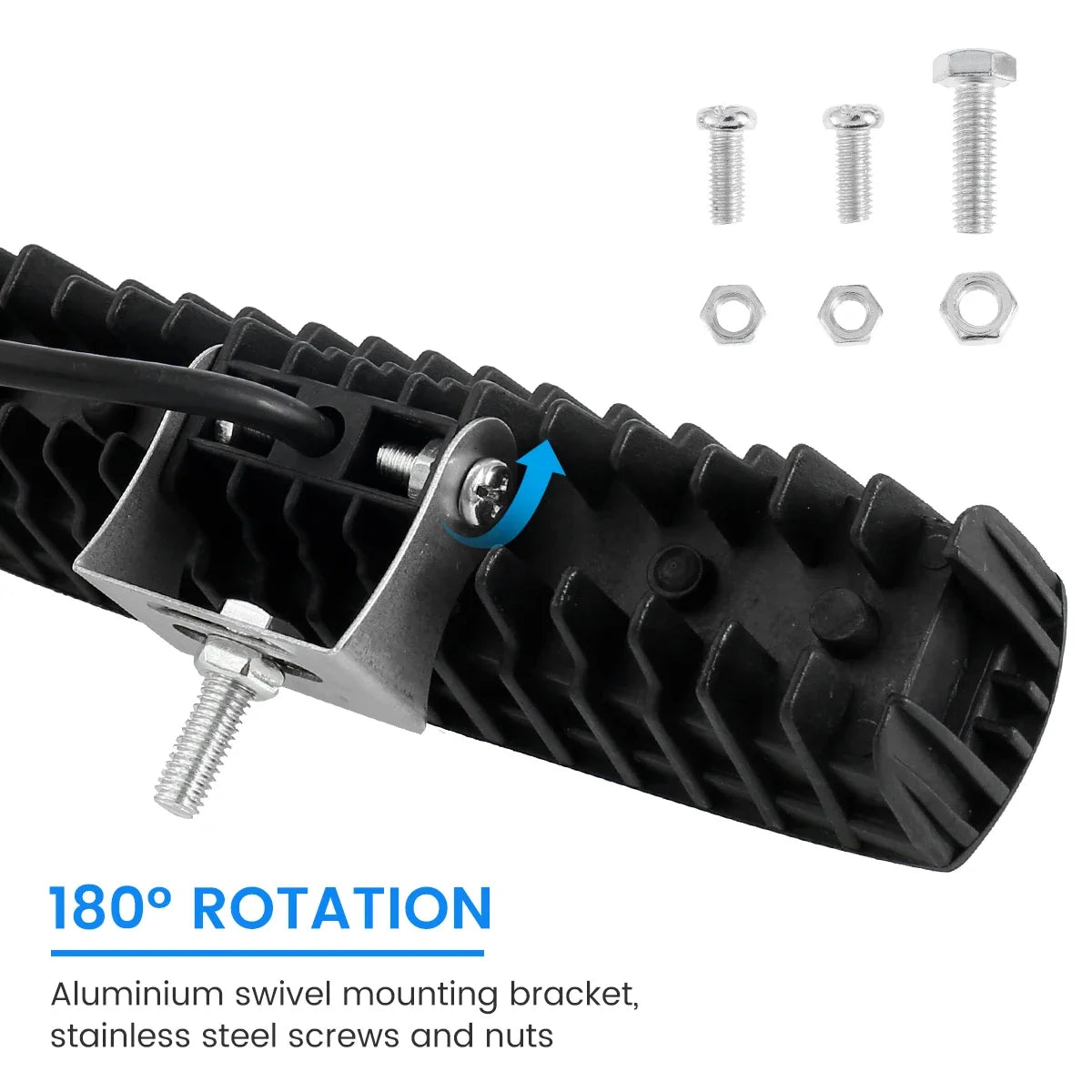 18W 12V LED Work Light Bar – IP67 Waterproof 6000K Flood Spot