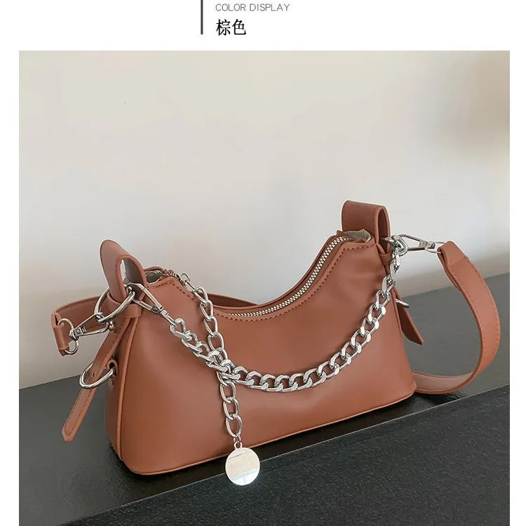 Women's Chain Crossbody Bag – Chic Shoulder & Underarm Purse
