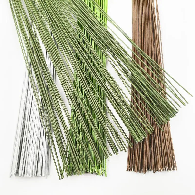 100Pcs 40cm Artificial Floral Wire Stems for DIY Wedding Decor