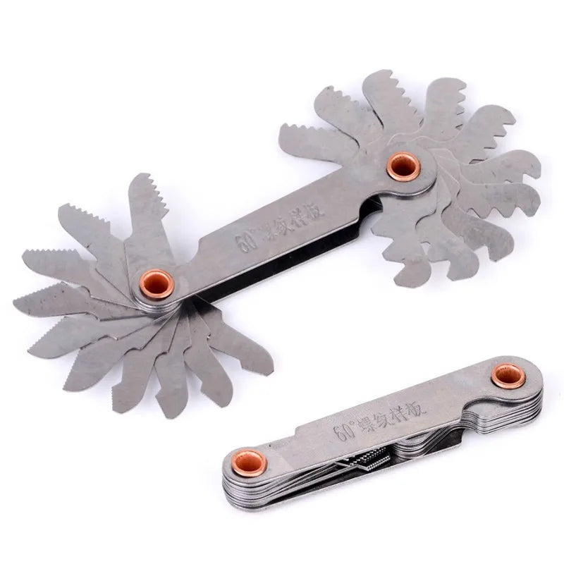 Thread Pitch Gauge Set – 55° & 60° Metric Imperial Screw Tool