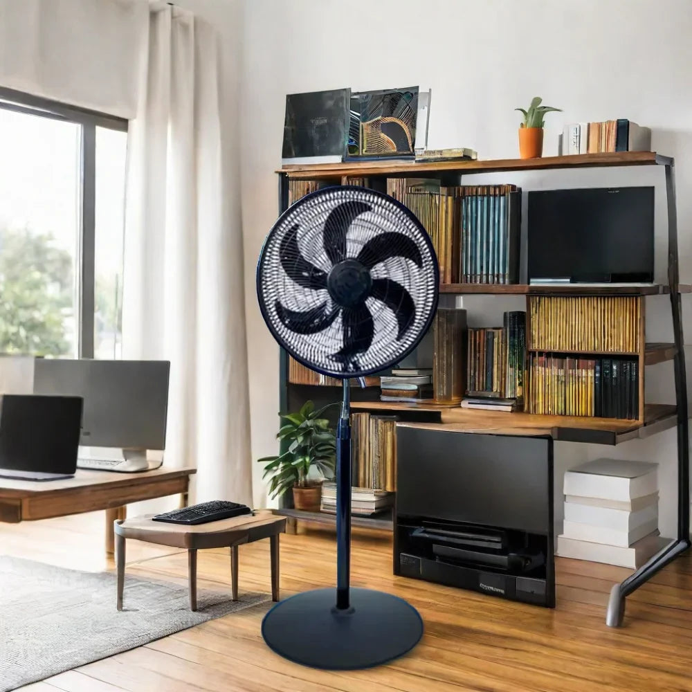 20-Inch 6-Blade Portable Electric Stand Fan | 3-Speed Home Use