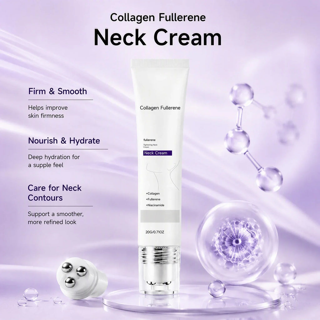 Roller-Ball Neck Cream – Collagen, Fullerene & Niacinamide