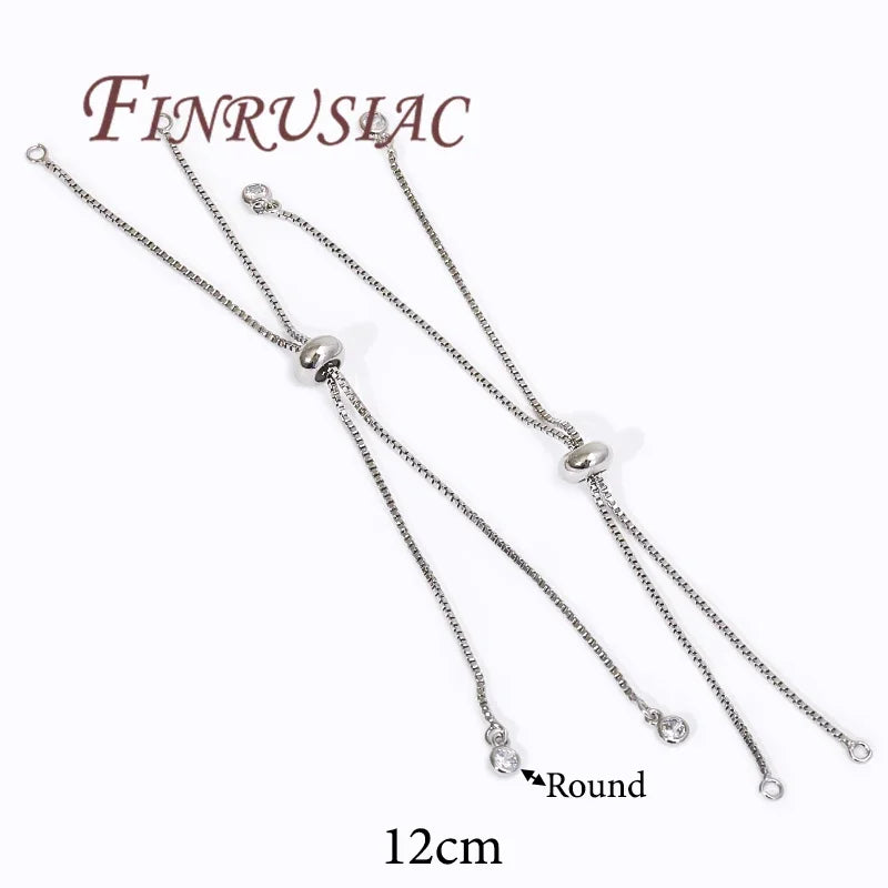 18K Gold Plated Box Chain Bracelet DIY Jewelry Making Component