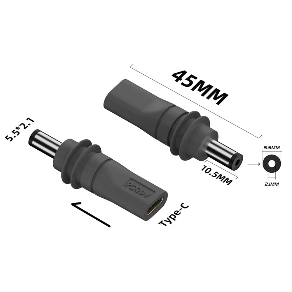 USB-C to DC 5521 Adapter for Starlink Mini | PD 100W
