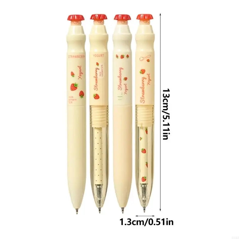 Scented Black Gel Pen Set – Twist-Retractable 4 Pack