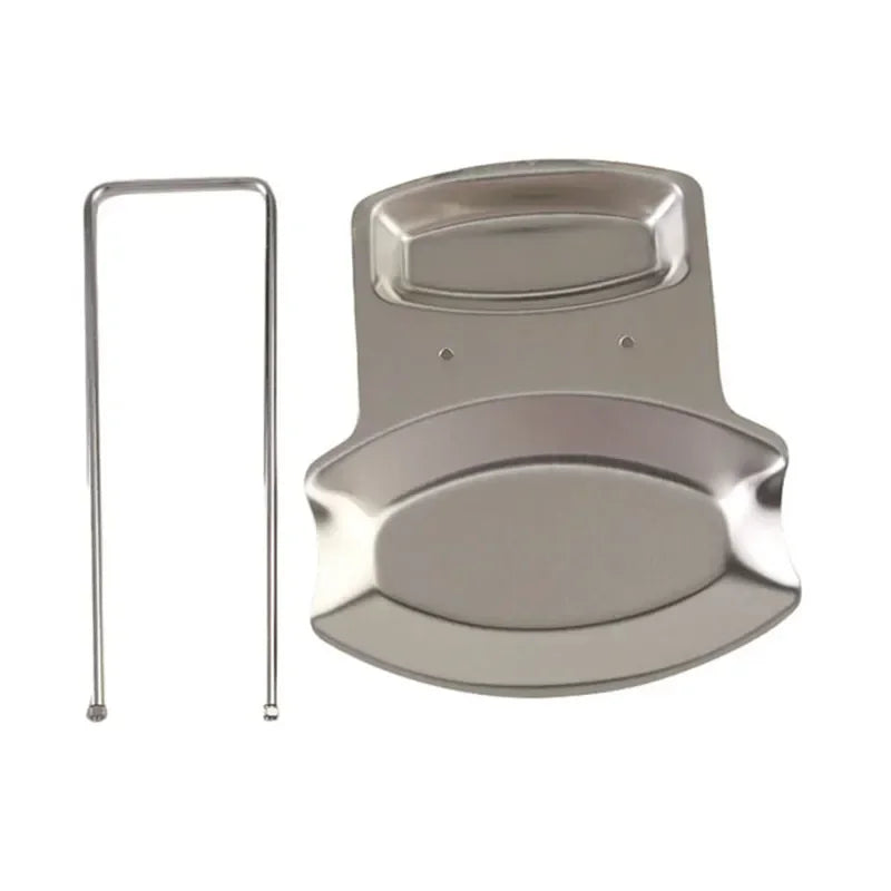 Stainless Steel Pot Lid & Spoon Holder Drain Rack Kitchen
