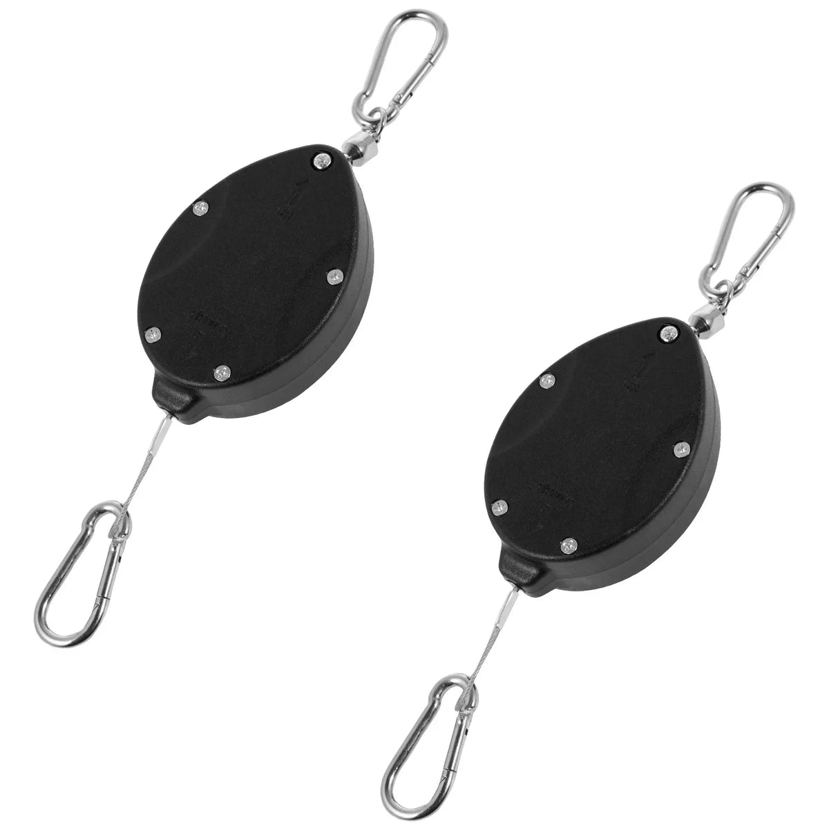 2-Pack Retractable Plant Pulley Hooks – Auto Lock Heavy Duty