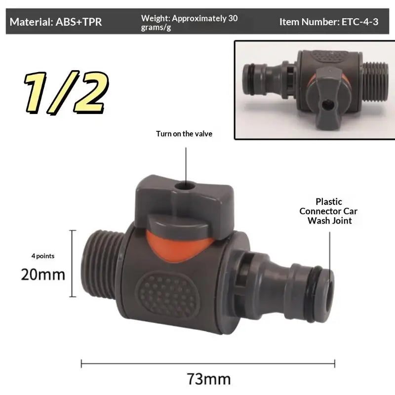 PVC IBC Water Tank Adapter with Valve for Garden Irrigation