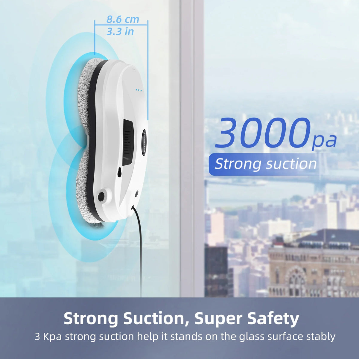 Smart Robot Window Cleaner – Dual Spray, Low Noise 68dB | X7