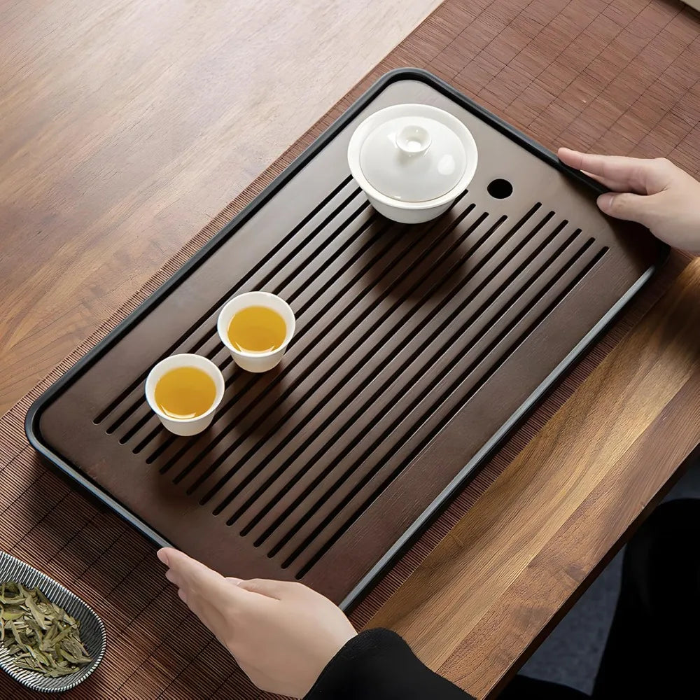 Bamboo Kung Fu Tea Tray – Portable Detachable Drain Tray