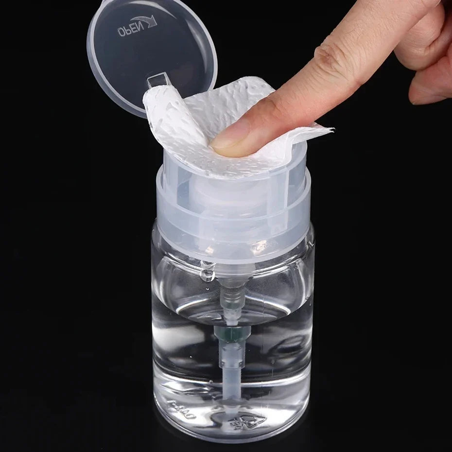 100ml Refillable Press Pump Dispenser – Nail Polish Remover