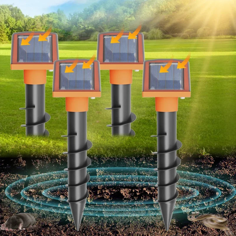 Solar Ultrasonic Pest Repeller – IP54 Waterproof Garden Stake