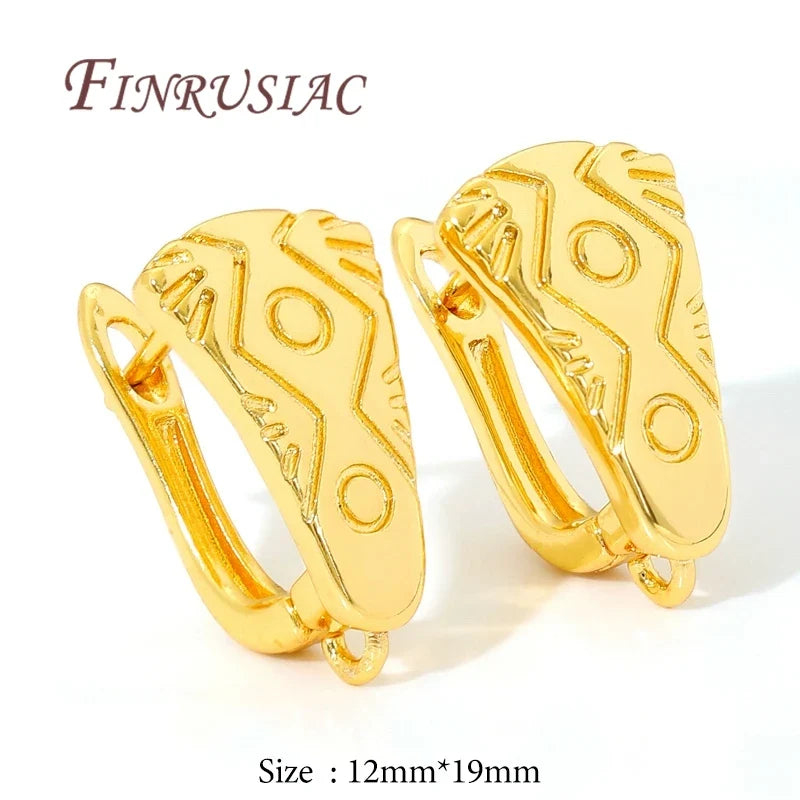 Gold-Plated Brass Earring Hooks & Clasps | DIY Jewelry Findings