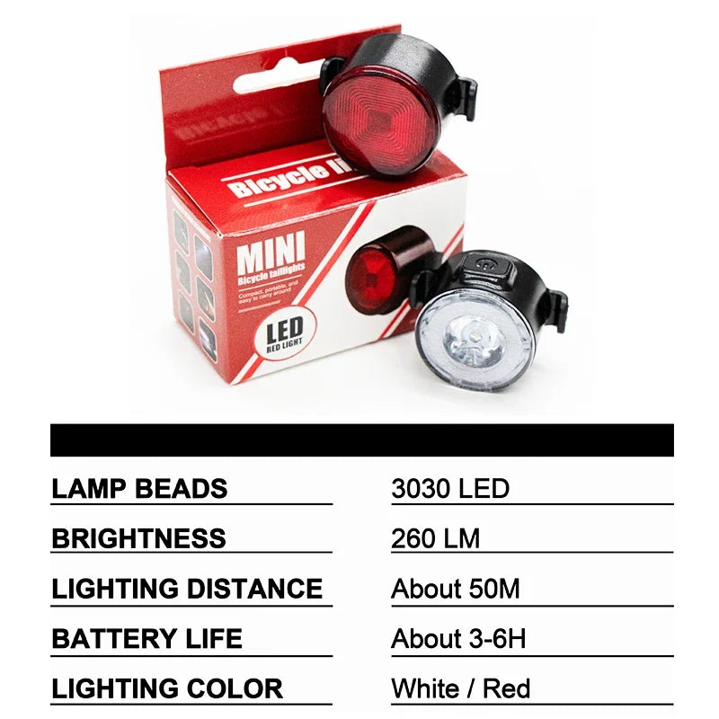 BUCKLOS LED Bike Light Set Type-C Rechargeable Front & Rear