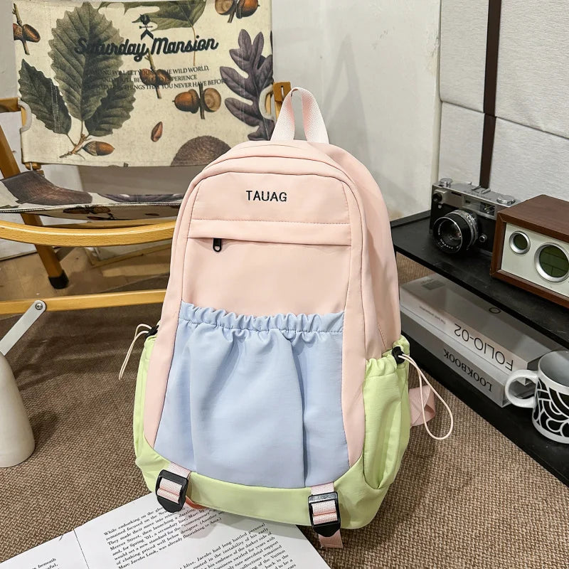 Nixie Color-Block Nylon Backpack | Travel & College Bag