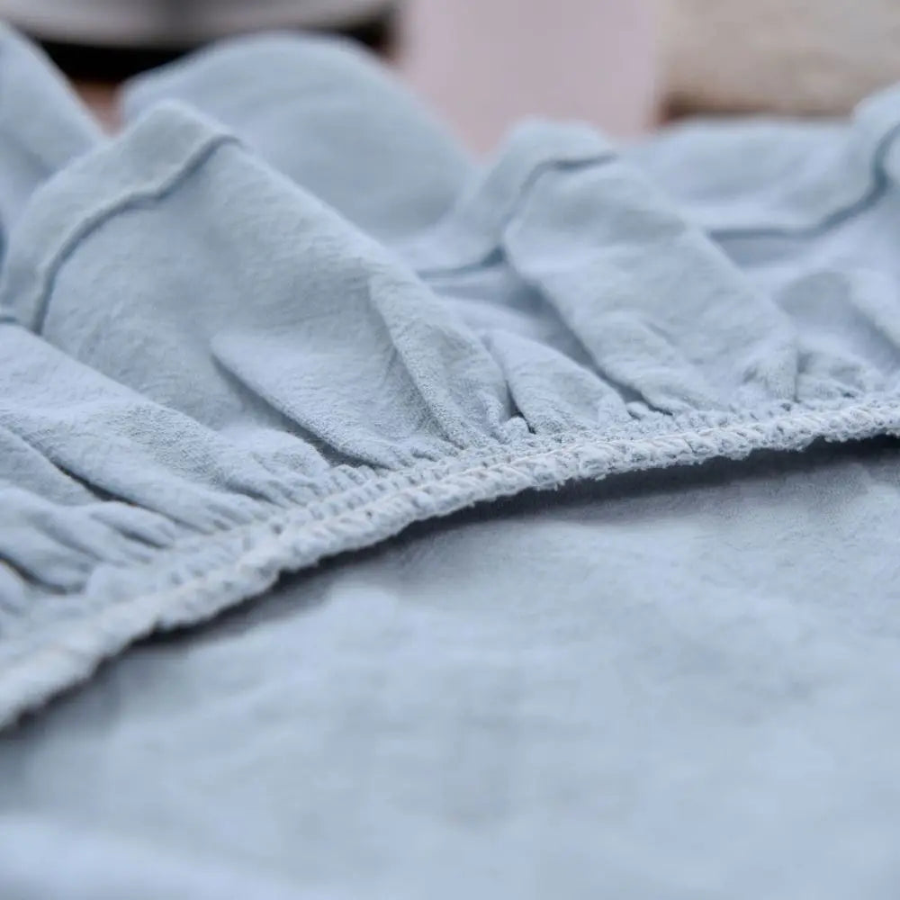 Round Ruffled Cotton Placemats | Rustic Wedding Table Decor