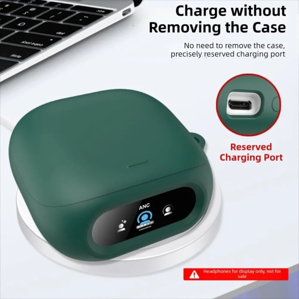 Silicone Case + Carabiner for Anker Soundcore Liberty 5 Pro