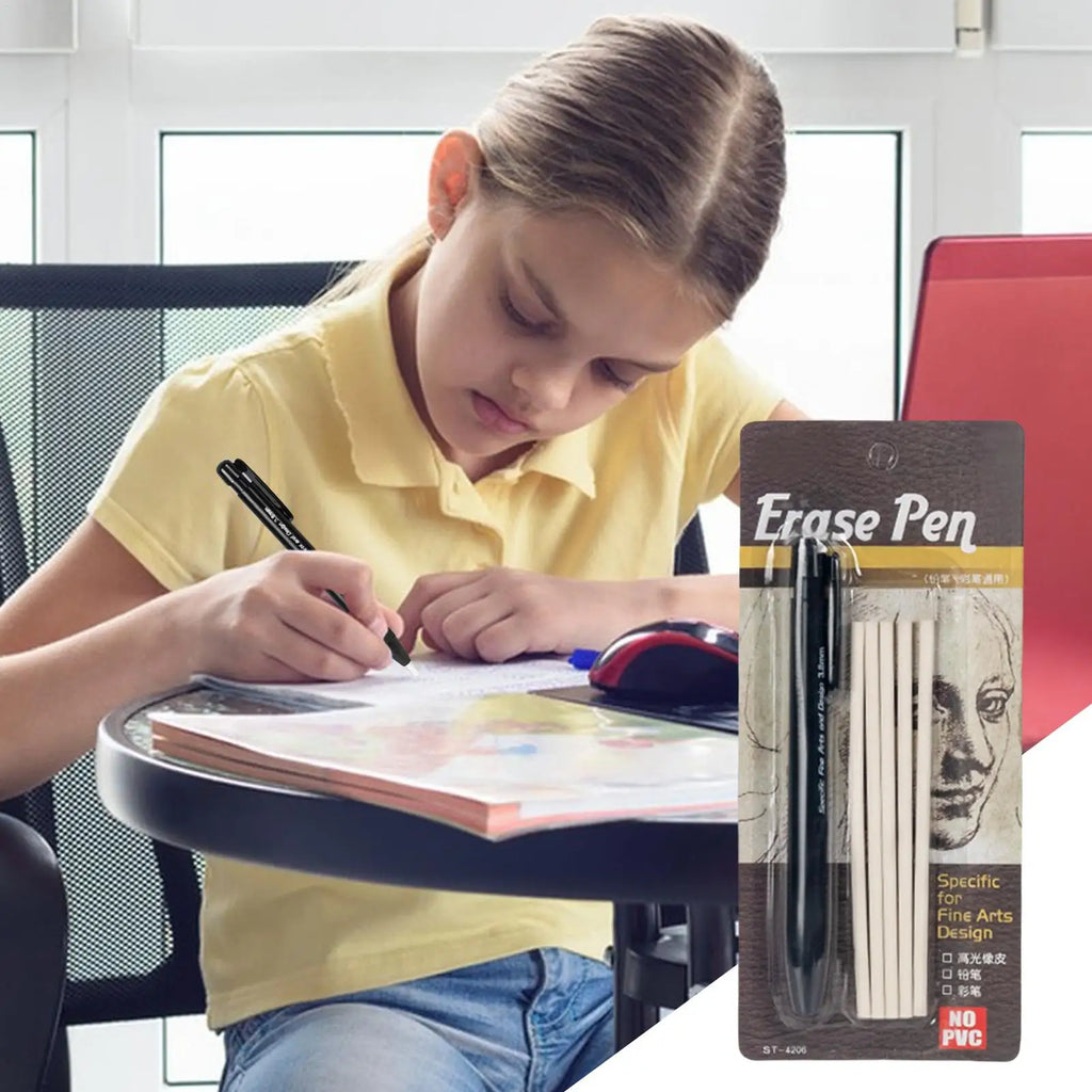 Mechanical Retractable Pen Eraser 3.8mm | 5 Refills Included