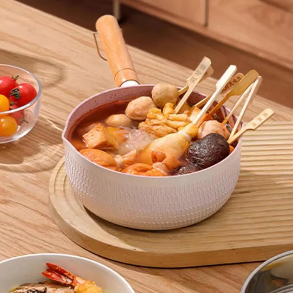 Non-Stick Frying Pan Wood Handle – Home, Camping & Baby Food