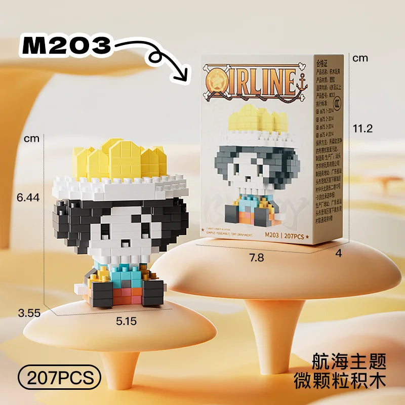 One Piece Anime Mini Block Figures – 20 Styles | 3D Assembly Toy