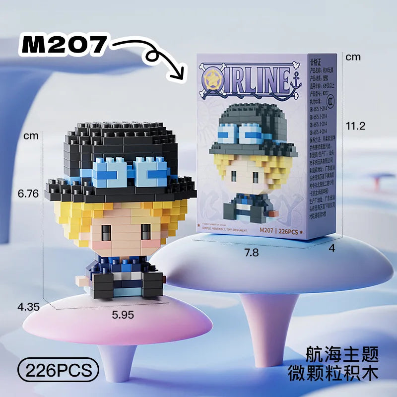 One Piece Anime Mini Block Figures – 20 Styles | 3D Assembly Toy