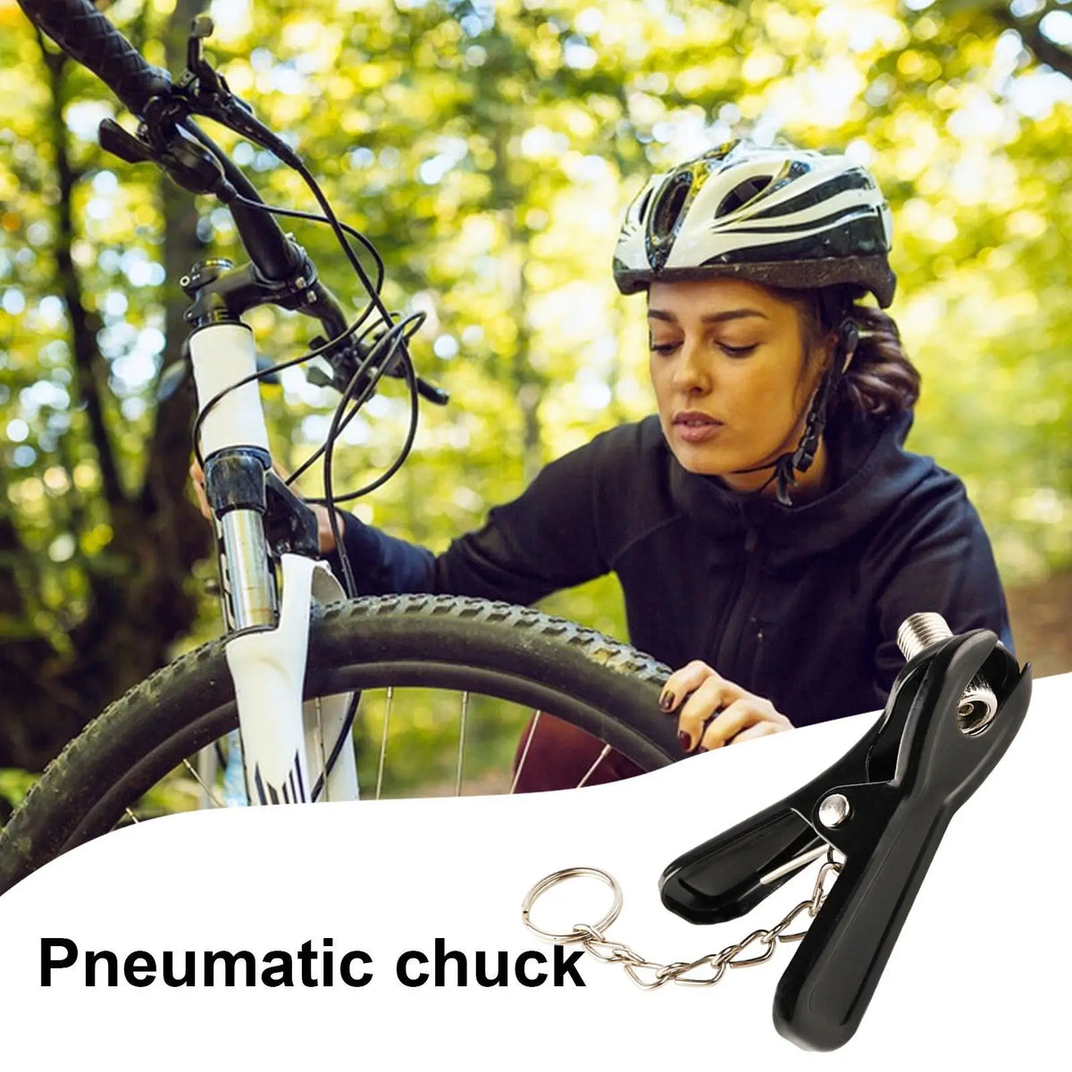 Tire Inflator Air Chuck – Multi-Use Bike Pump Nozzle Adapter
