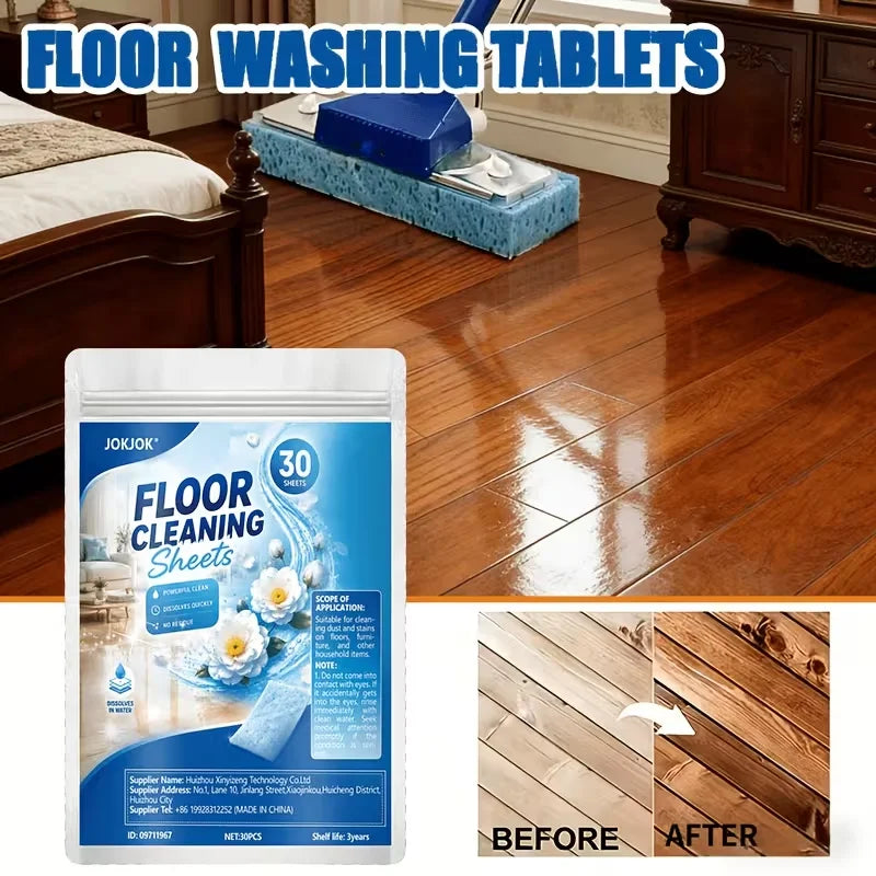 JOKJOK 30-Pack Concentrated Floor Cleaning Wipes – Hardwood
