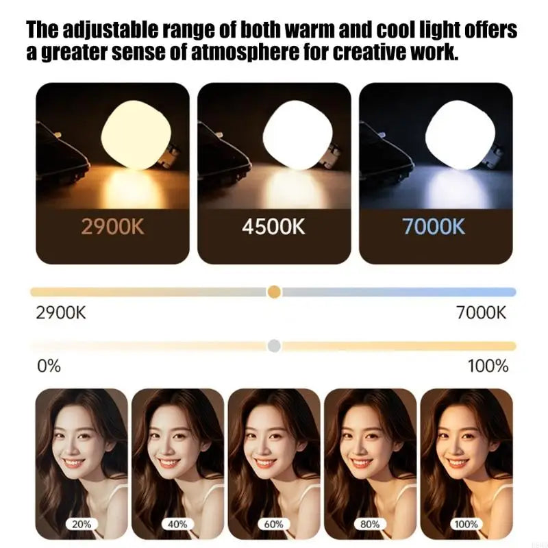 Smartphone Clip-On Fill Light | 3 Color Modes, Adjustable Brightness