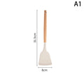 Wooden Handle Silicone Spatula Set – Frying Spatula & Ladle