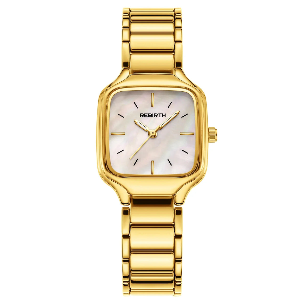 REBIRTH Square Quartz Watch | Stainless Steel, Minimalist
