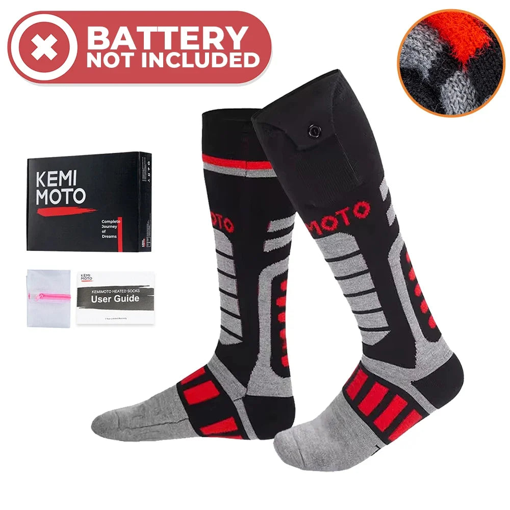 KEMIMOTO Heated Socks Unisex Thickened Winter Outdoor Warm