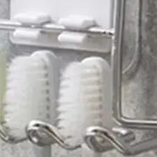 Wall Mount Stainless Steel Toothbrush & Razor Holder