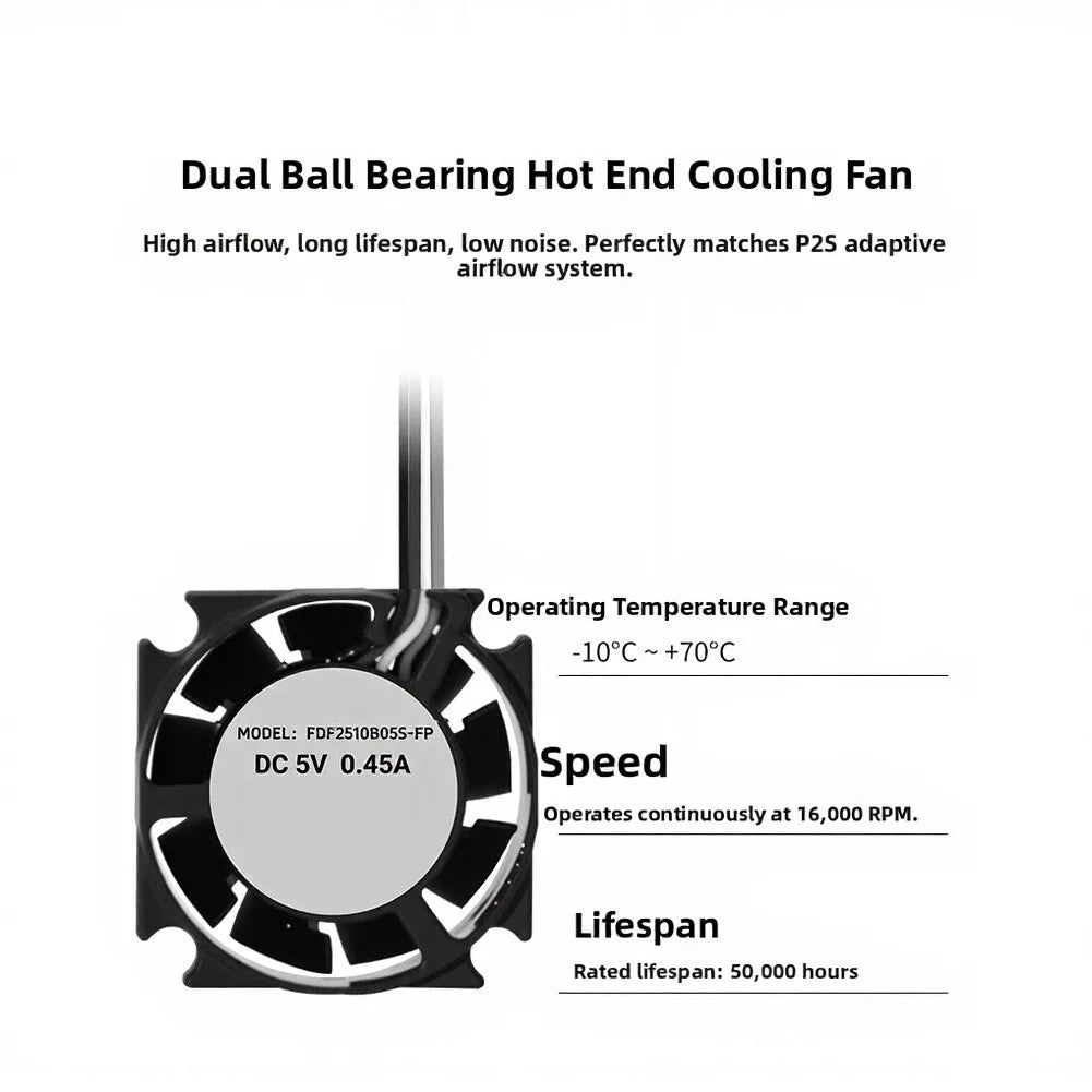 Double Ball Bearing Cooling Fan for 3D Printer P2S/P2P