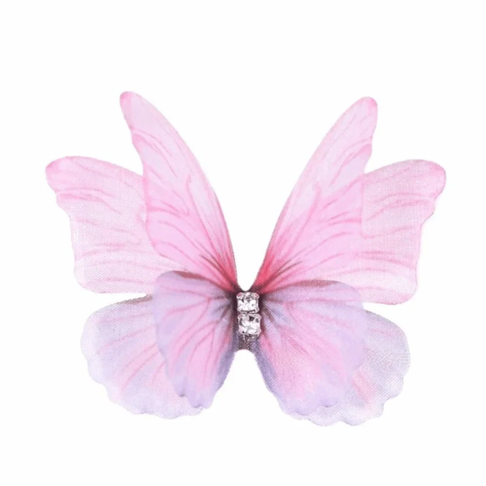 50Pcs 3D Organza Butterfly Appliques – Colorful Mesh Patches