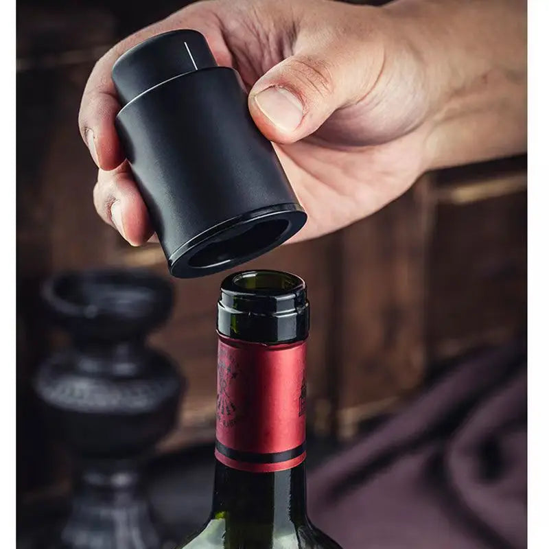 Vacuum-Sealed Wine Bottle Stopper | Push-Style Wine Preserver