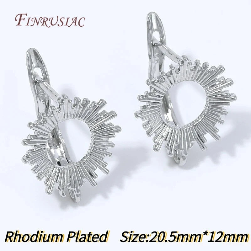 18K Gold Plated Zircon Huggie Earring Findings | DIY Jewelry