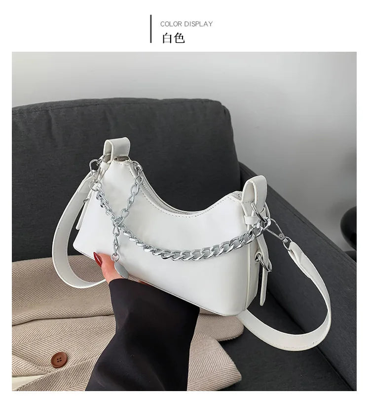 Women's Chain Crossbody Bag – Chic Shoulder & Underarm Purse