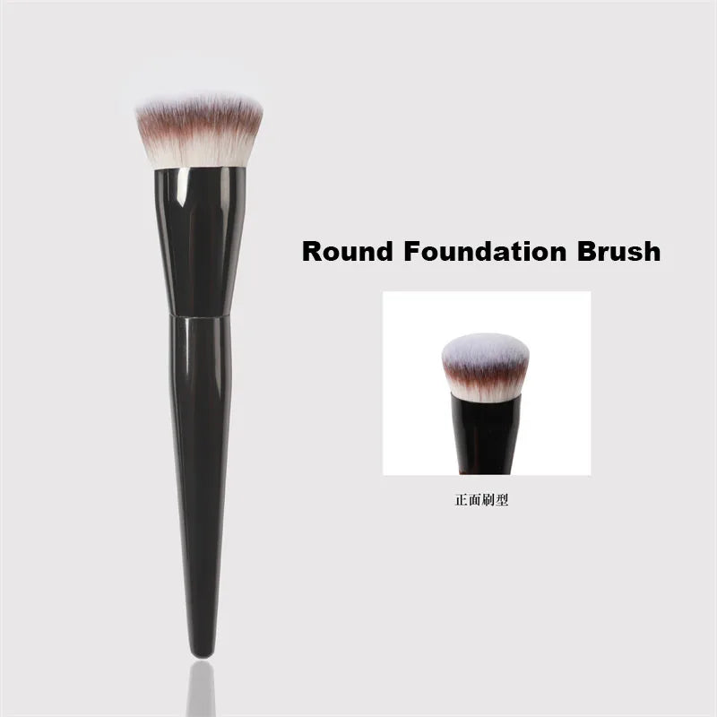 Tongue & Round Head Foundation Brush – Ultra Soft Bristles