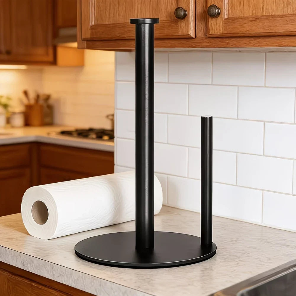 Stainless Steel Paper Towel Holder with Weighted Base