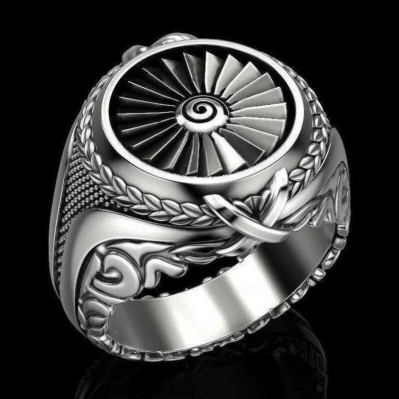 Vintage Punk Zinc Alloy Ring – Irregular Pattern | Sizes 6–11