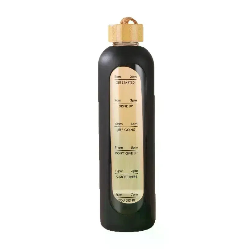1L Borosilicate Glass Water Bottle – BPA-Free & Leakproof