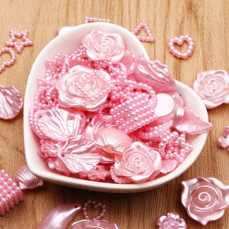 Mixed Acrylic Beads 20g – Hearts Leaves Flowers DIY Jewelry
