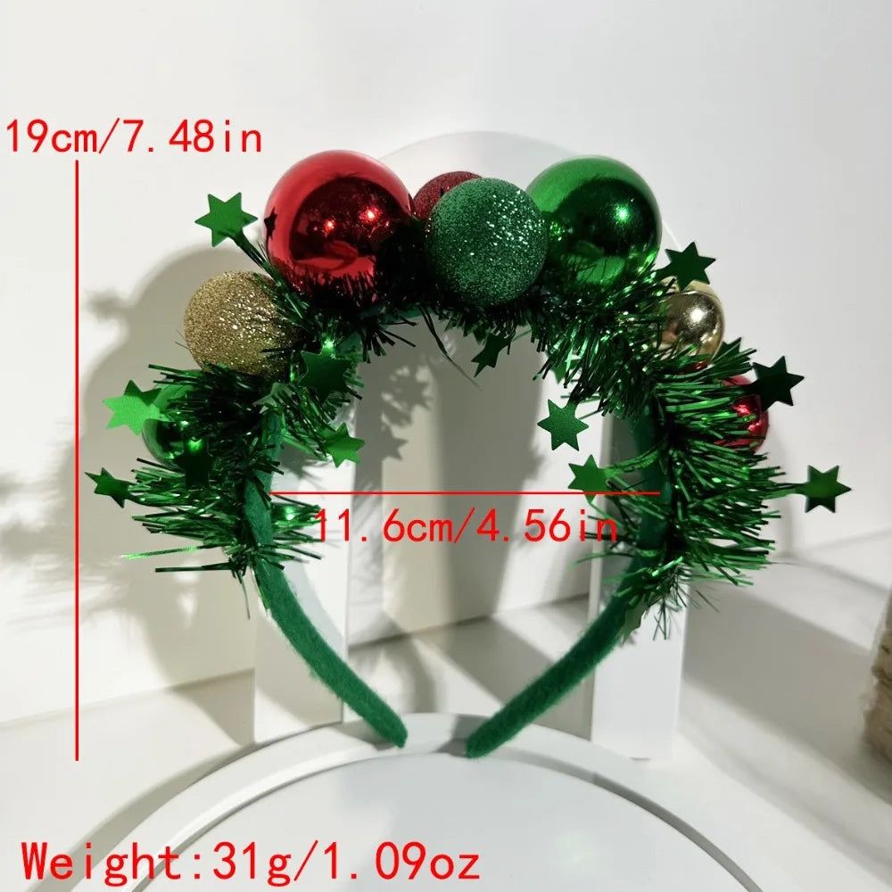 Christmas Colorful Ball Headband – Festive Holiday Hair Accessory