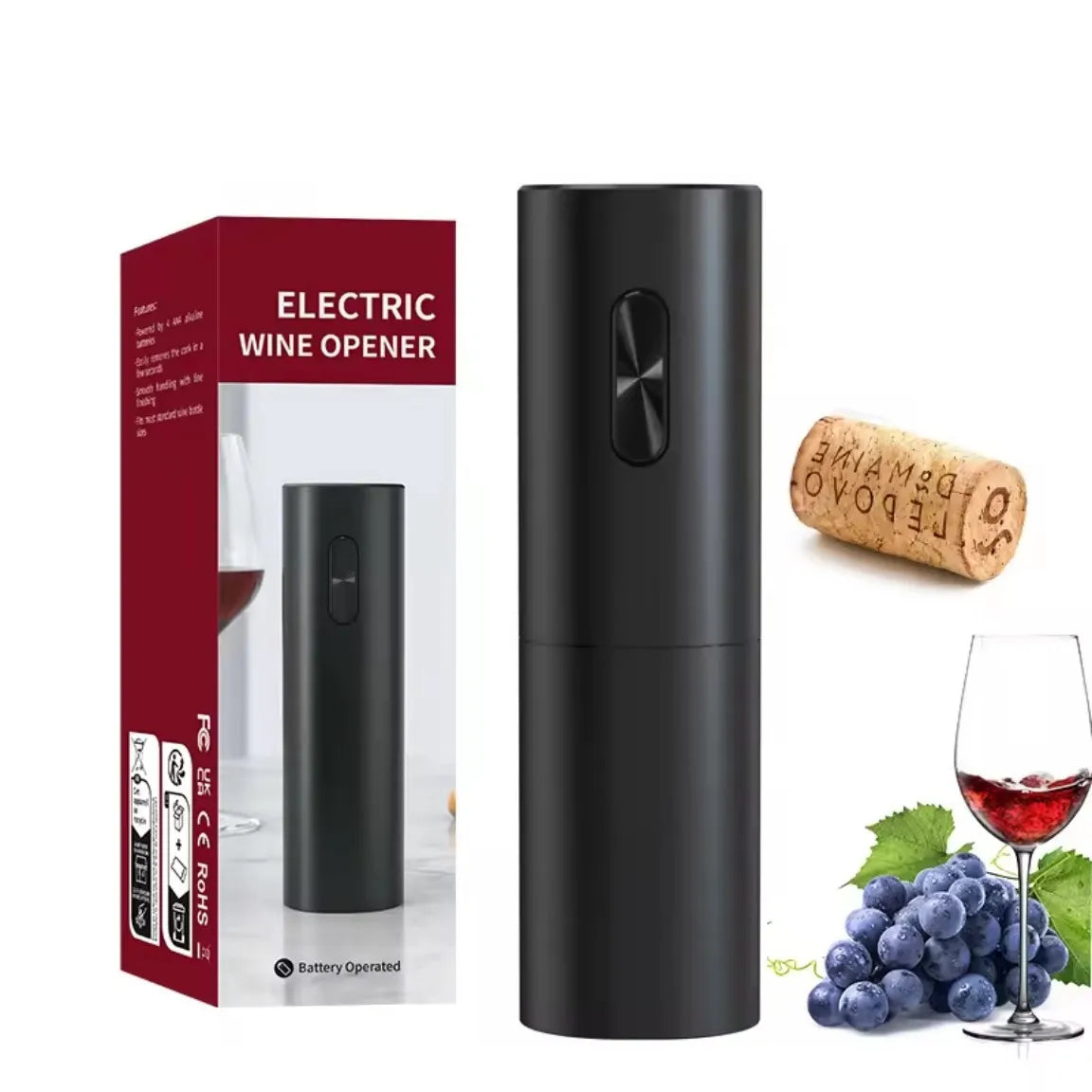 CLITON Electric Wine Opener Set – Auto Corkscrew & Decanter Kit